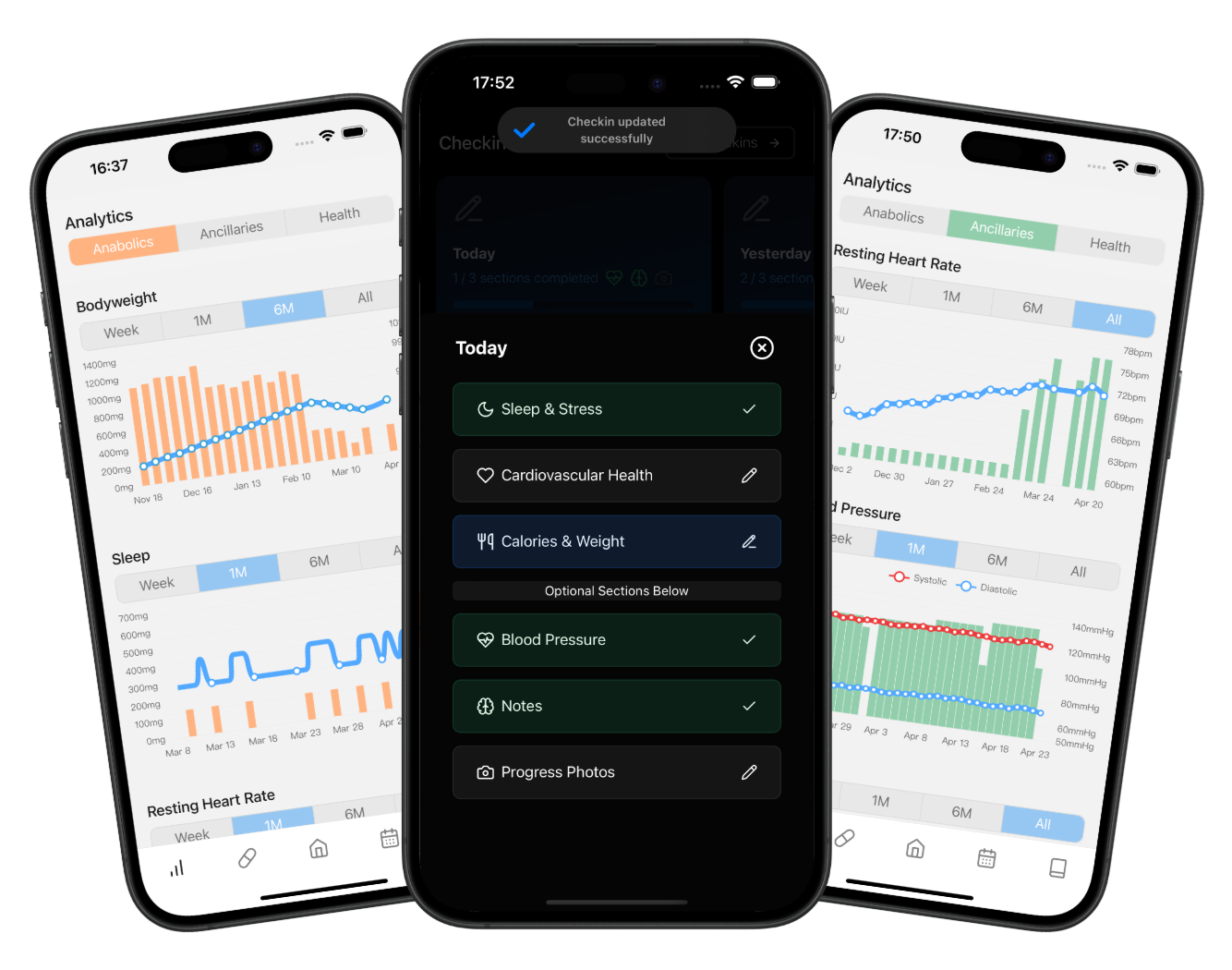 Peakdose Health Monitoring Feature Screenshot
